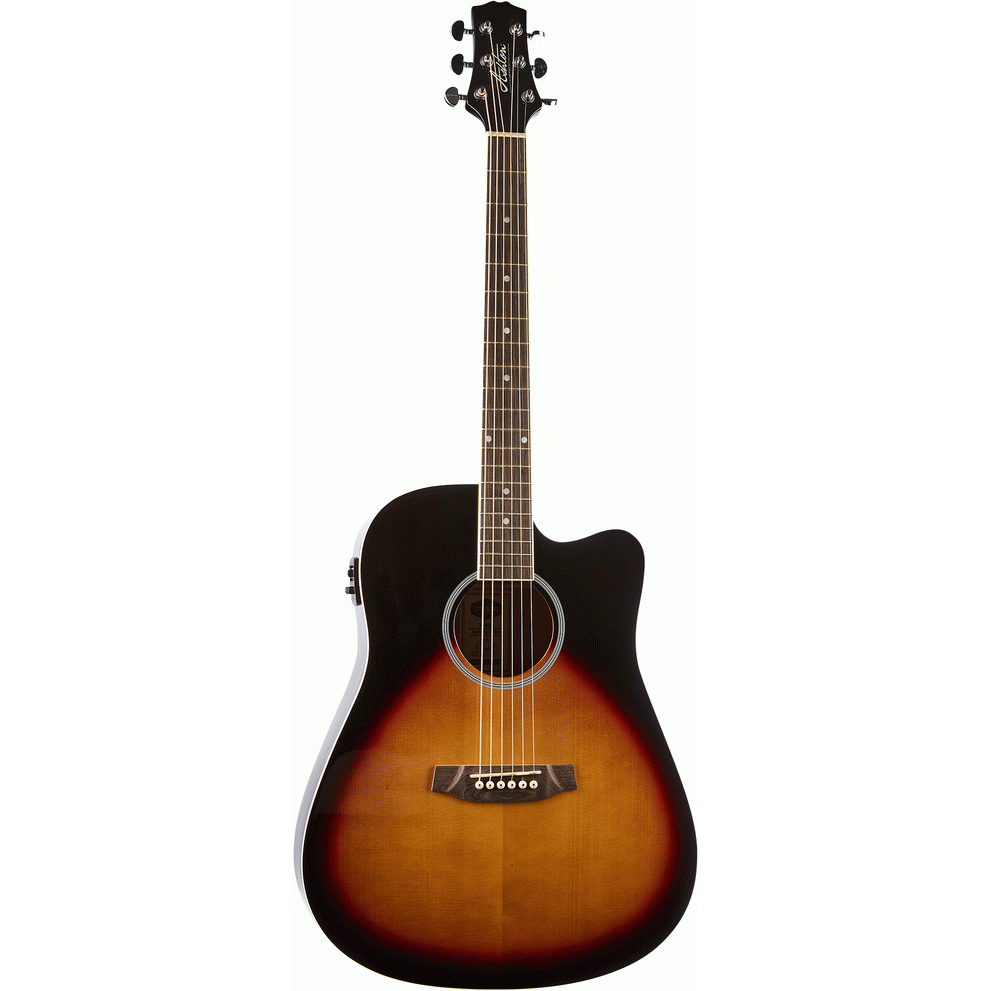 Ashton D20SCEQTSB Solid Top Acoustic Guitar with EQ