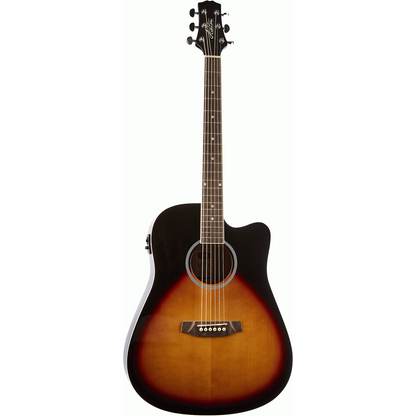 Ashton D20SCEQTSB Solid Top Acoustic Guitar with EQ