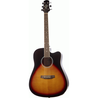 Ashton D20SCEQTSB Solid Top Acoustic Guitar with EQ