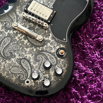 Tokai 'Vintage Series' USG-BP SG Style Electric Guitar Black Paisley (MIJ) (w/ OHSC & Paperwork)