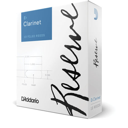 D'Addario Reserve Eb Clarinet Reeds, Strength 2.0, 10-Pack