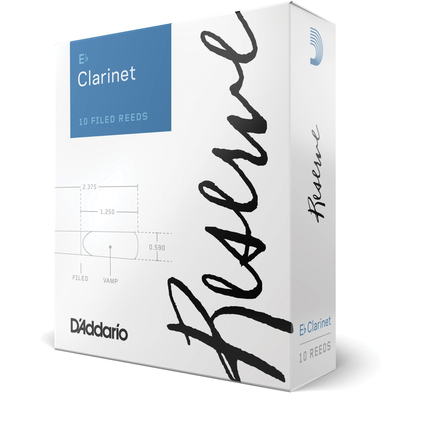 D'Addario Reserve Eb Clarinet Reeds, Strength 3.5, 10-Pack