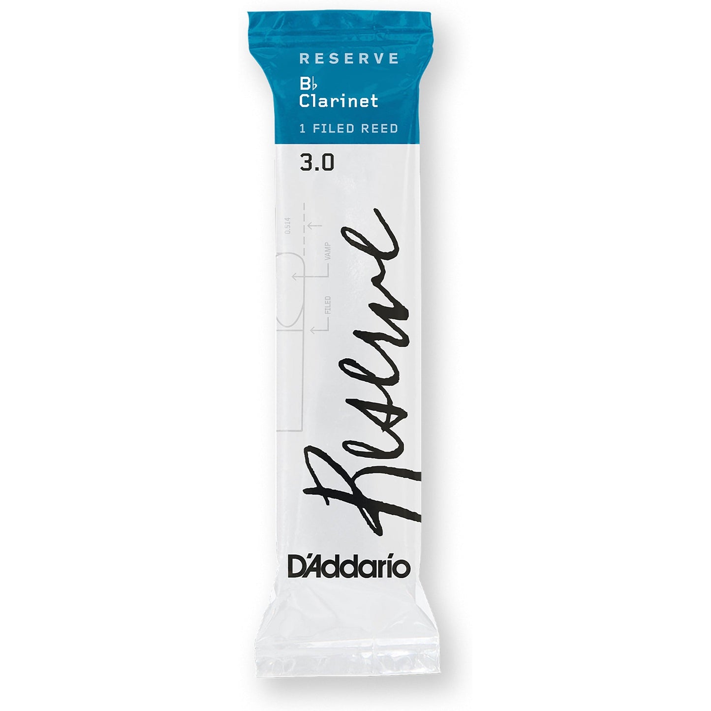 D'Addario Reserve Bb Clarinet Reeds, Strength 3.0, 25-Box