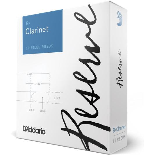 D'Addario Reserve Bb Clarinet Reeds, Strength 2.0, 10-Pack