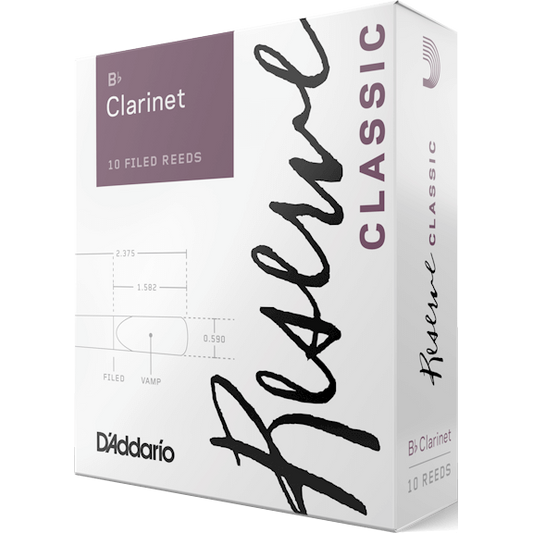 D'Addario Reserve Classic Bb Clarinet Reeds – Strength 3.0 (10 Pack)