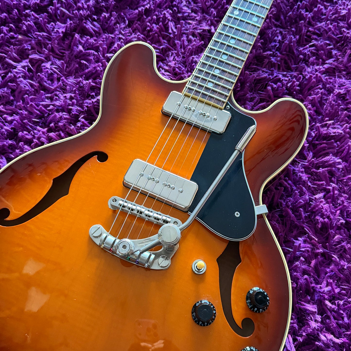 2010 Fujigen Masterfield P90 Semi-Hollow Antique Sunburst (MIJ Fujigen)
