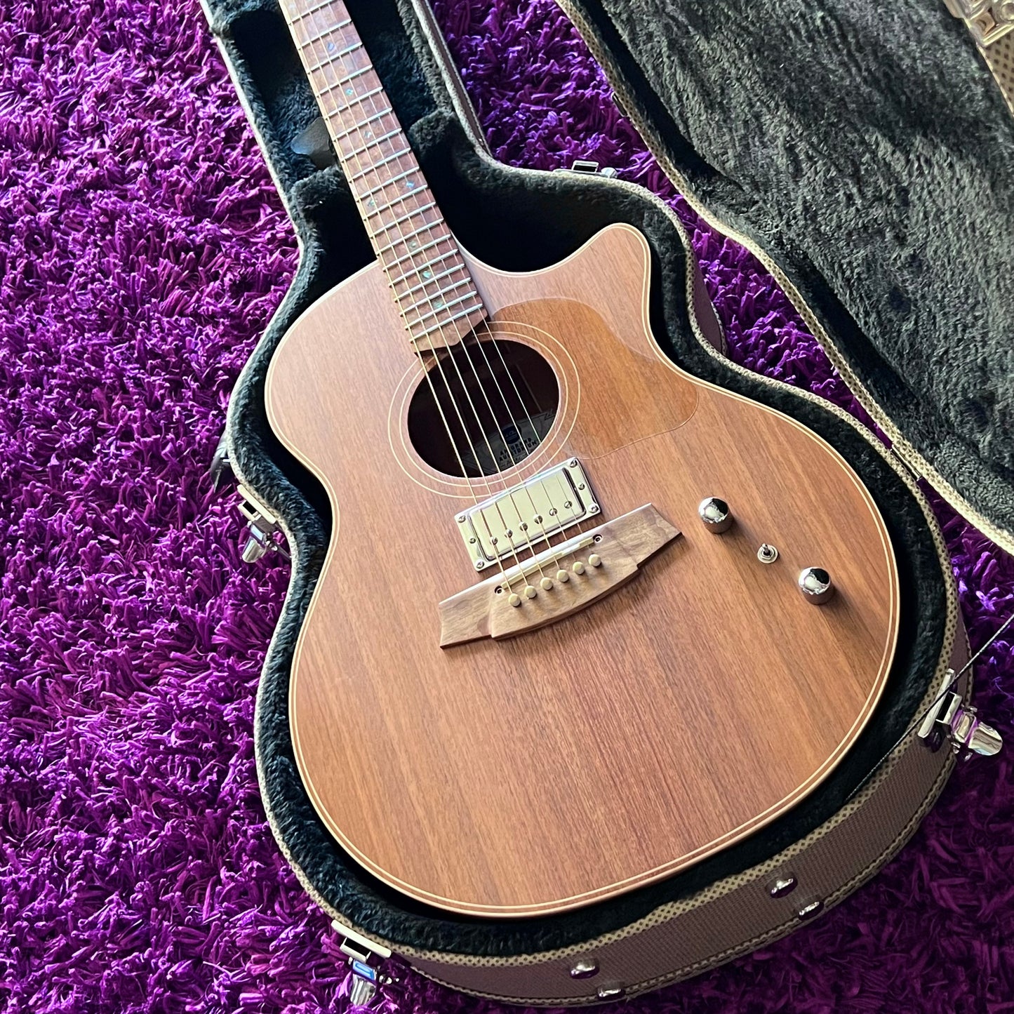 2021 Cole Clark Angel CCAN2EC-BLBL-HUM Humbucker Acoustic Electric Guitar (w/ OHSC)