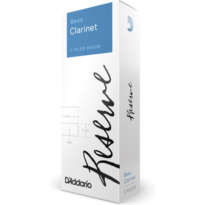 D'Addario Reserve Bass Clarinet Reeds, Strength 3.0+, 5 Pack