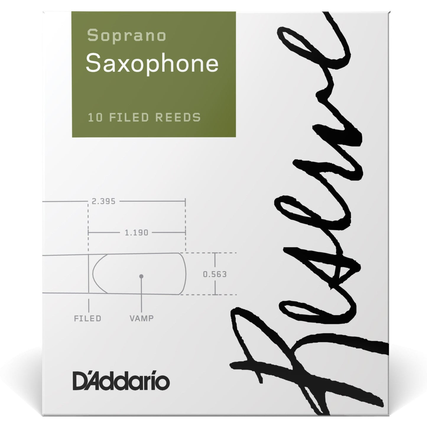 D'Addario Reserve Soprano Saxophone Reeds, Strength 2.0, 10-Pack