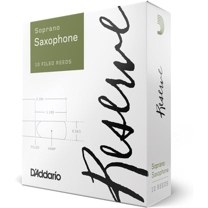 D'Addario Reserve Soprano Saxophone Reeds, Strength 2.0, 10-Pack