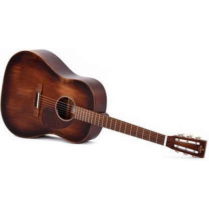 Sigma DJM-15-AGED Dreadnought Acoustic Guitar Slope Shoulder Solid Mahogany Top - Aged - Satin