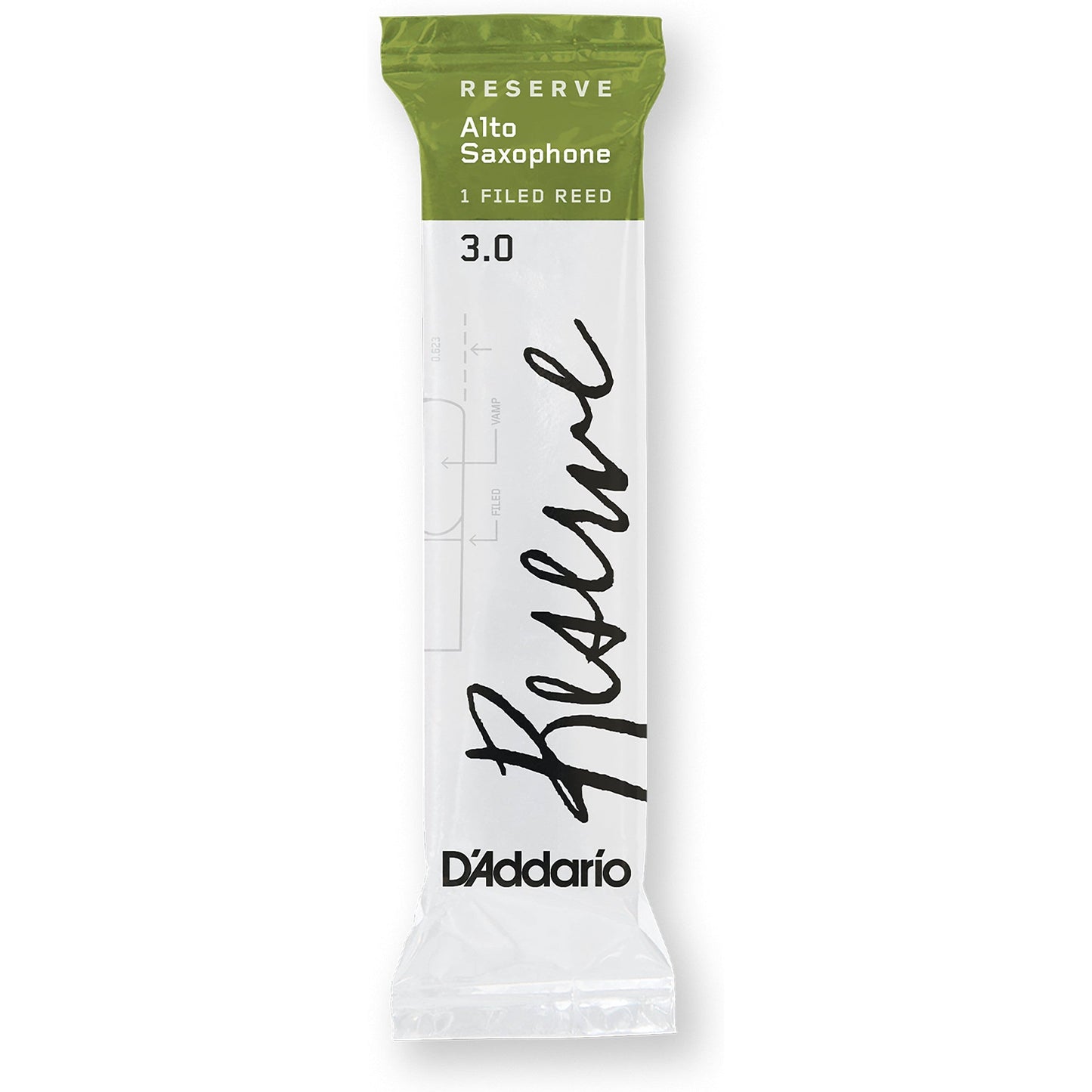 D'Addario Reserve Alto Saxophone Reeds, Strength 3.0, 25-Box