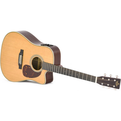 Sigma DTC-28HE Dreadnought Acoustic Guitar Cutaway Solid Spruce Top - Tilia Back and Sides - Gloss