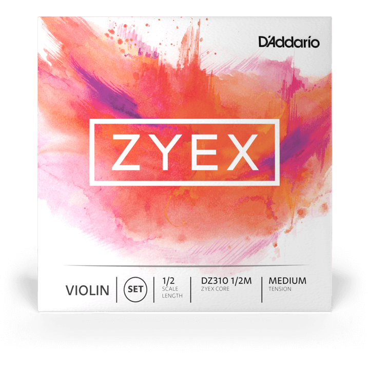 D'Addario Zyex Violin String Set – 1/2 Scale – Medium Tension