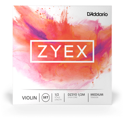 D'Addario Zyex Violin String Set – 1/2 Scale – Medium Tension