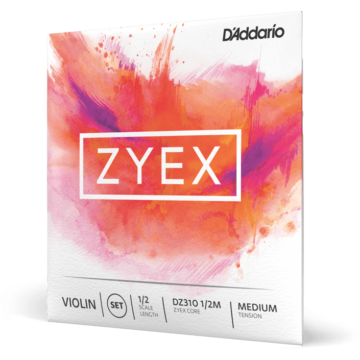 D'Addario Zyex Violin String Set – 1/2 Scale – Medium Tension