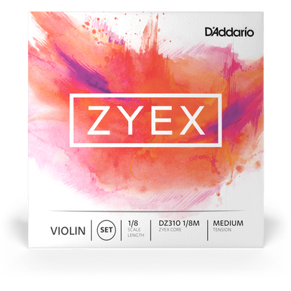 D'Addario Zyex Violin String Set – 1/8 Scale – Medium Tension