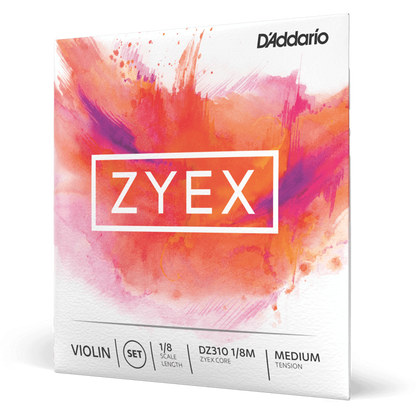 D'Addario Zyex Violin String Set – 1/8 Scale – Medium Tension
