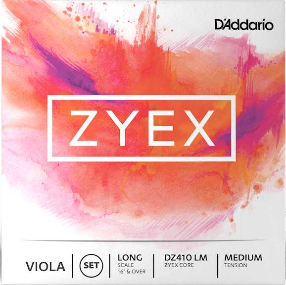 D'Addario Zyex Viola String Set – Long Scale – Medium Tension