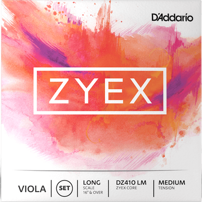 D'Addario Zyex Viola String Set – Long Scale – Medium Tension