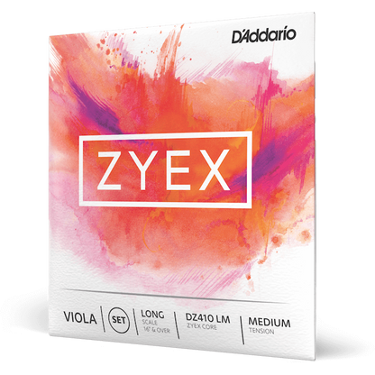 D'Addario Zyex Viola String Set – Long Scale – Medium Tension