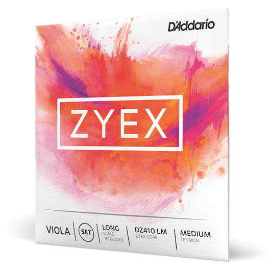D'Addario Zyex Viola String Set – Long Scale – Medium Tension