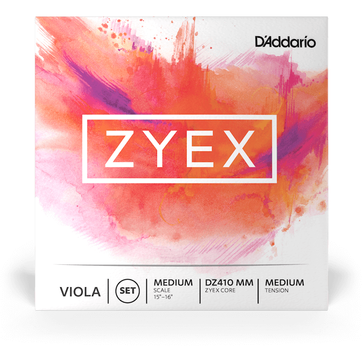 D'Addario Zyex Viola String Set – Medium Scale – Medium Tension