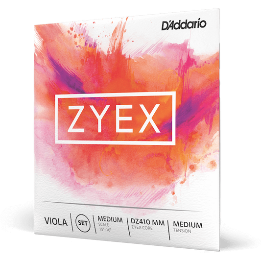 D'Addario Zyex Viola String Set – Medium Scale – Medium Tension