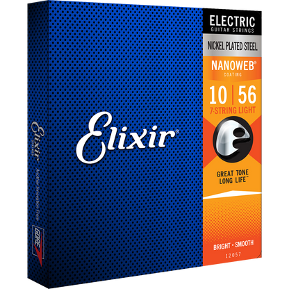 Elixir Nanoweb Nickel Electric Guitar Strings 10-56 (7 String)