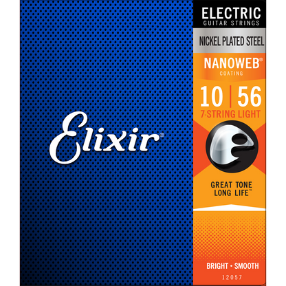 Elixir Nanoweb Nickel Electric Guitar Strings 10-56 (7 String)