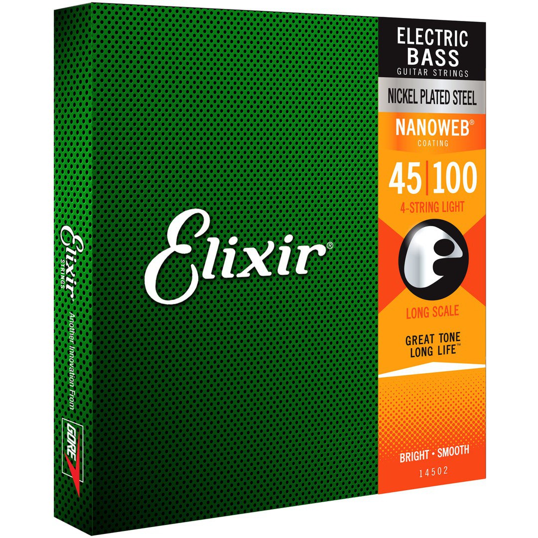 Elixir Nanoweb Nickel Bass Strings 45-100