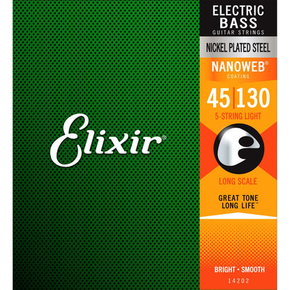 Elixir Nanoweb Nickel Bass Strings 45-130 (5 String)