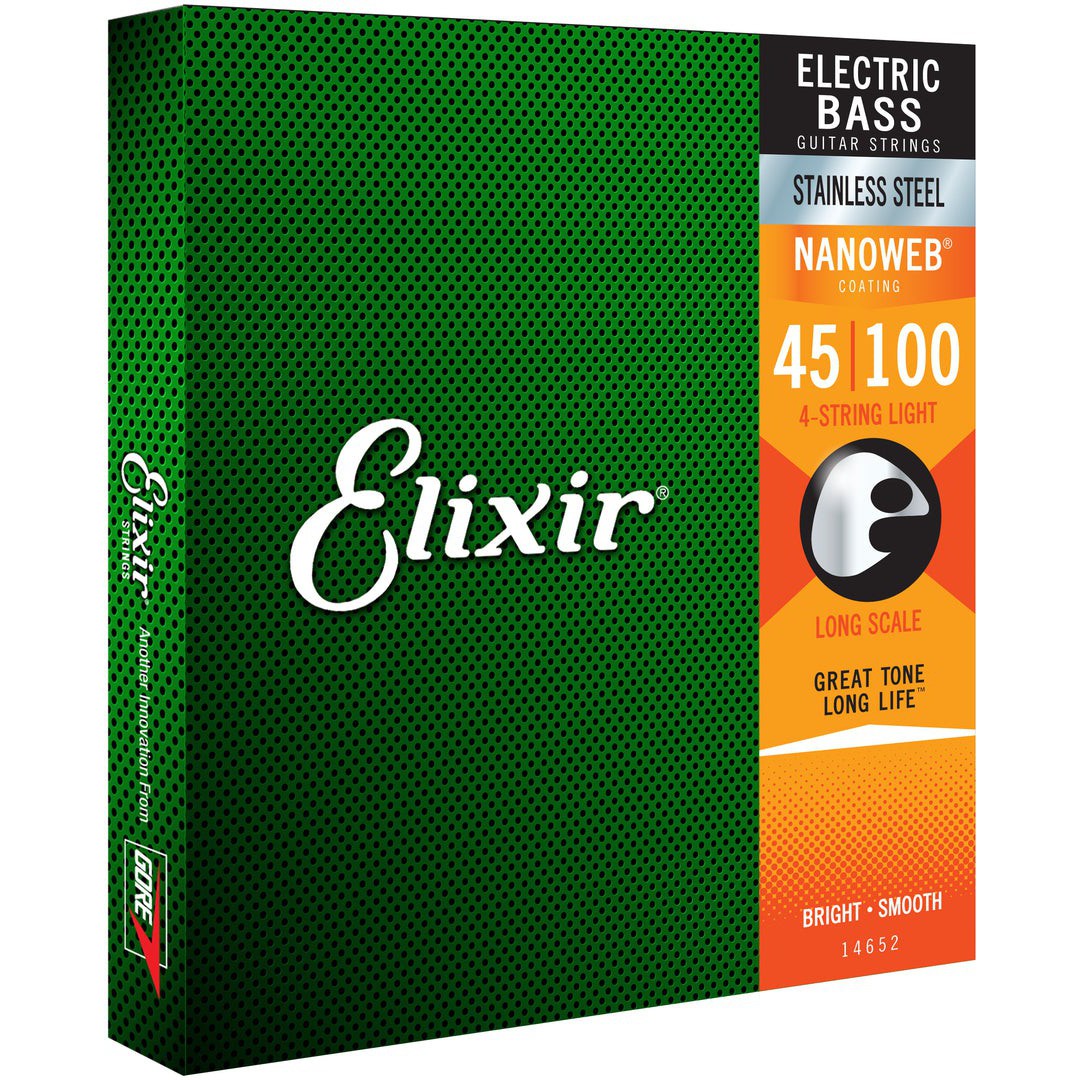 Elixir Nanoweb Stainless Steel Bass Strings 45-100