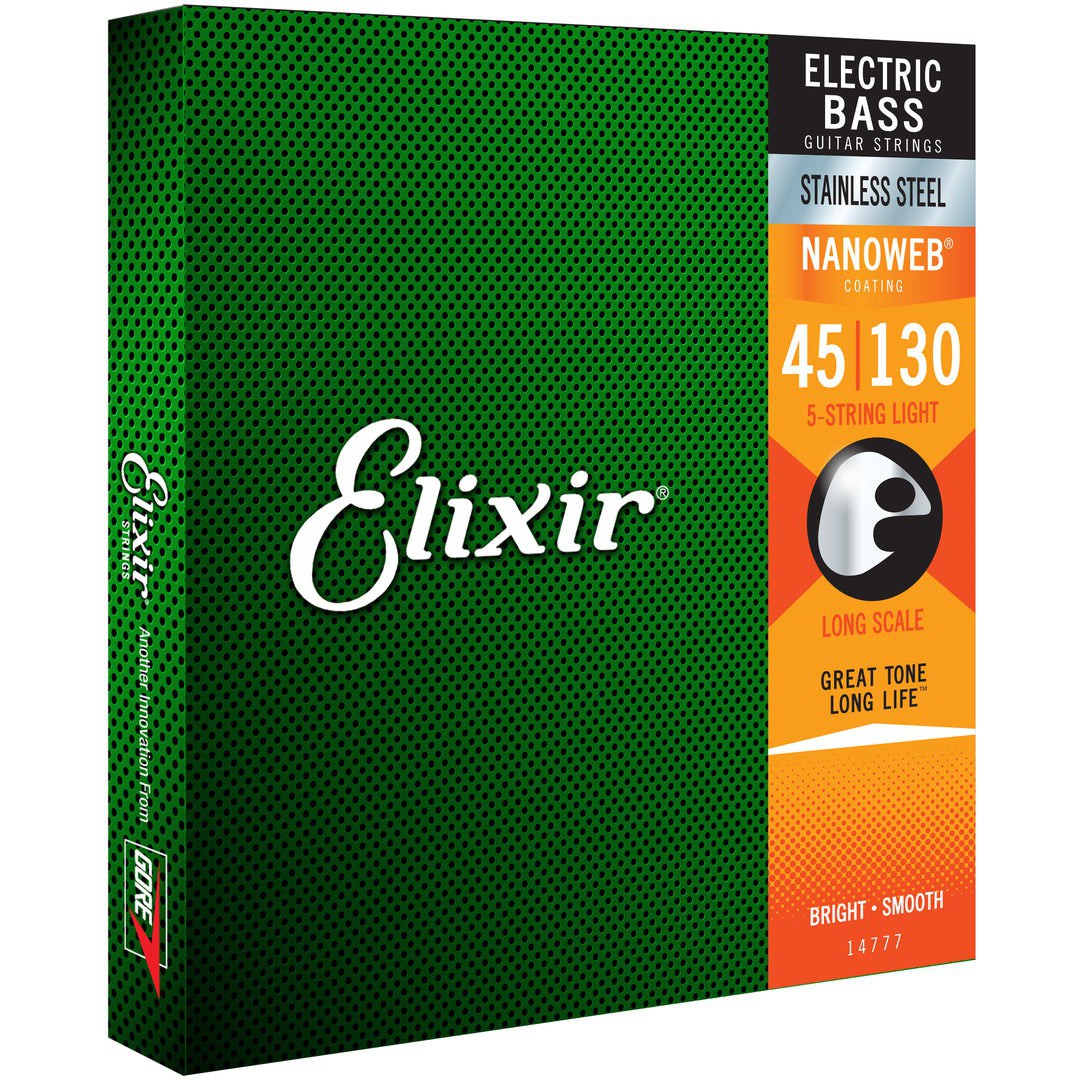 Elixir Nanoweb Stainless Steel Bass Strings 45-130 (5 String)