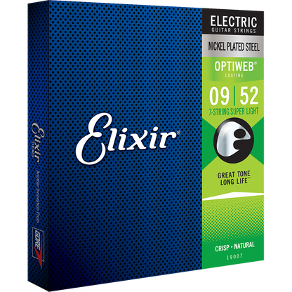 Elixir Optiweb Nickel Electric Guitar Strings 9-52 (7 String)