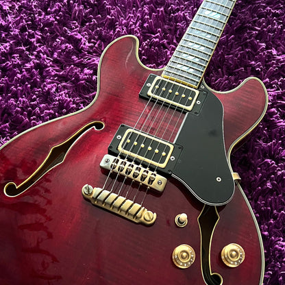 1979 Greco SV-800 Super View Semi-Hollow Electric Guitar Wine Red (MIJ Fujigen)