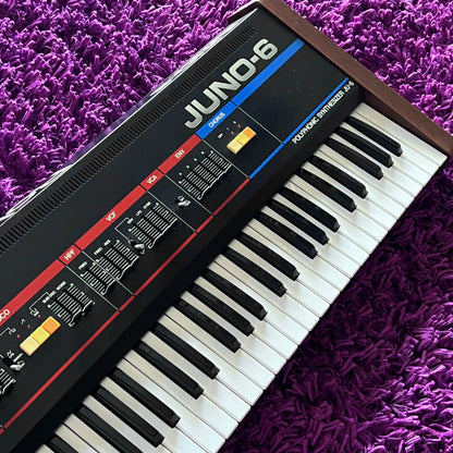 Early 1980s Roland JUNO-6 Polyphonic Analog Synthesizer Vintage (Factory 240V)
