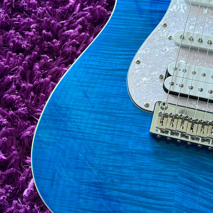 2020s Artist AS30 Blue Flame Electric Guitar HSS (w/ Gig Bag)