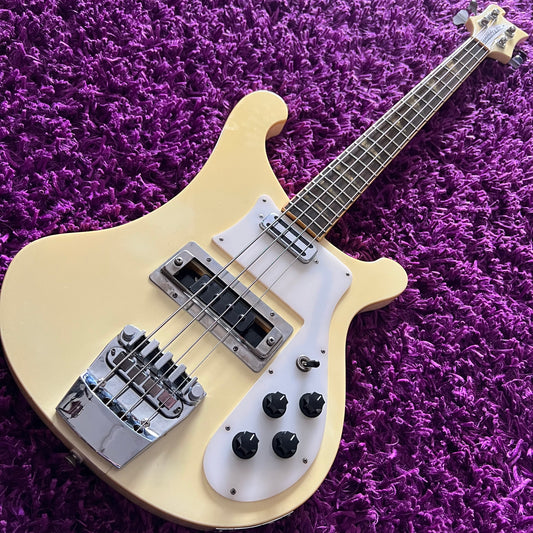 1980s Fernandes RB-80 Rickenbacker 4001 Bass Guitar (Vintage White) (MIJ)