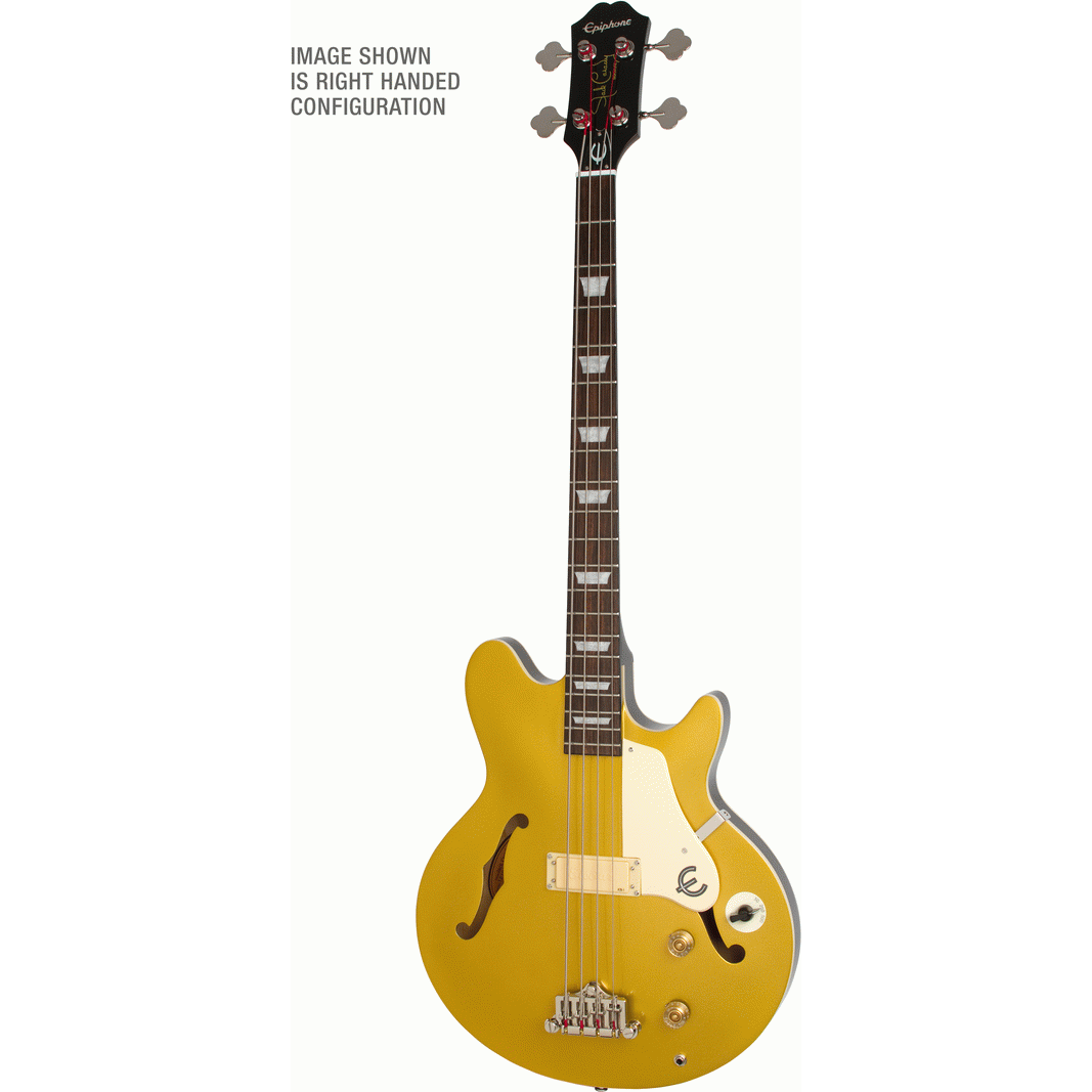 Epiphone Jack Casady Bass in Metallic Gold (Left Handed)