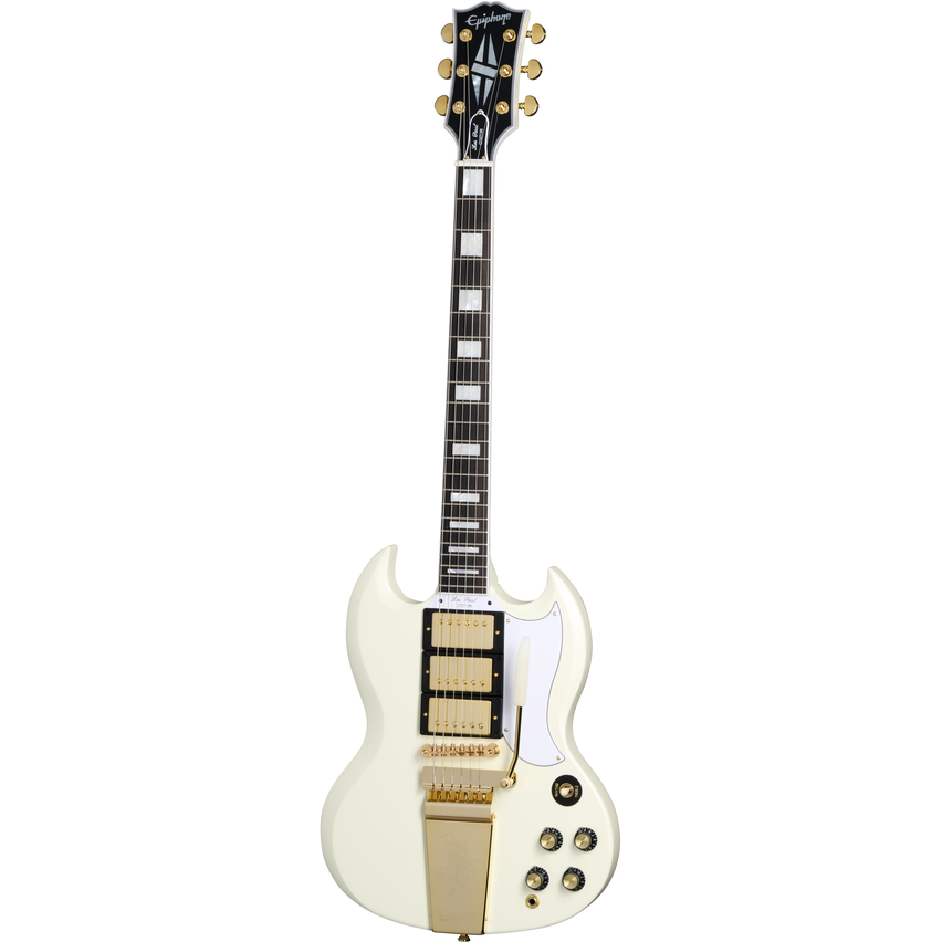 Epiphone 1963 Les Paul SG Custom Maestro Classic White (Including Hard Case)