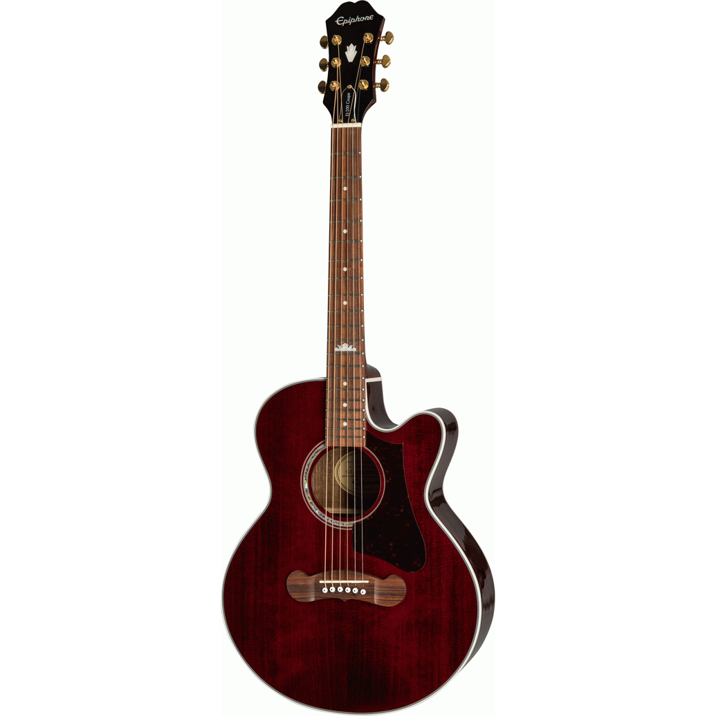 Epiphone J-200 EC Studio Parlor Dark Wine Red