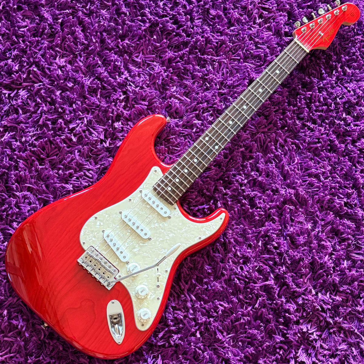 2012 Fender Stratocaster ST-62ASH Transparent Red (Matching Headstock) (MIJ)