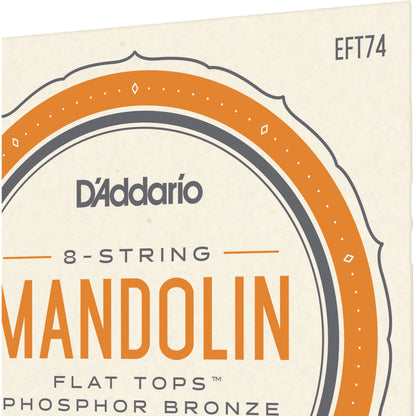 D'Addario EFT74 Flat Tops Mandolin Strings, Medium, 11-39