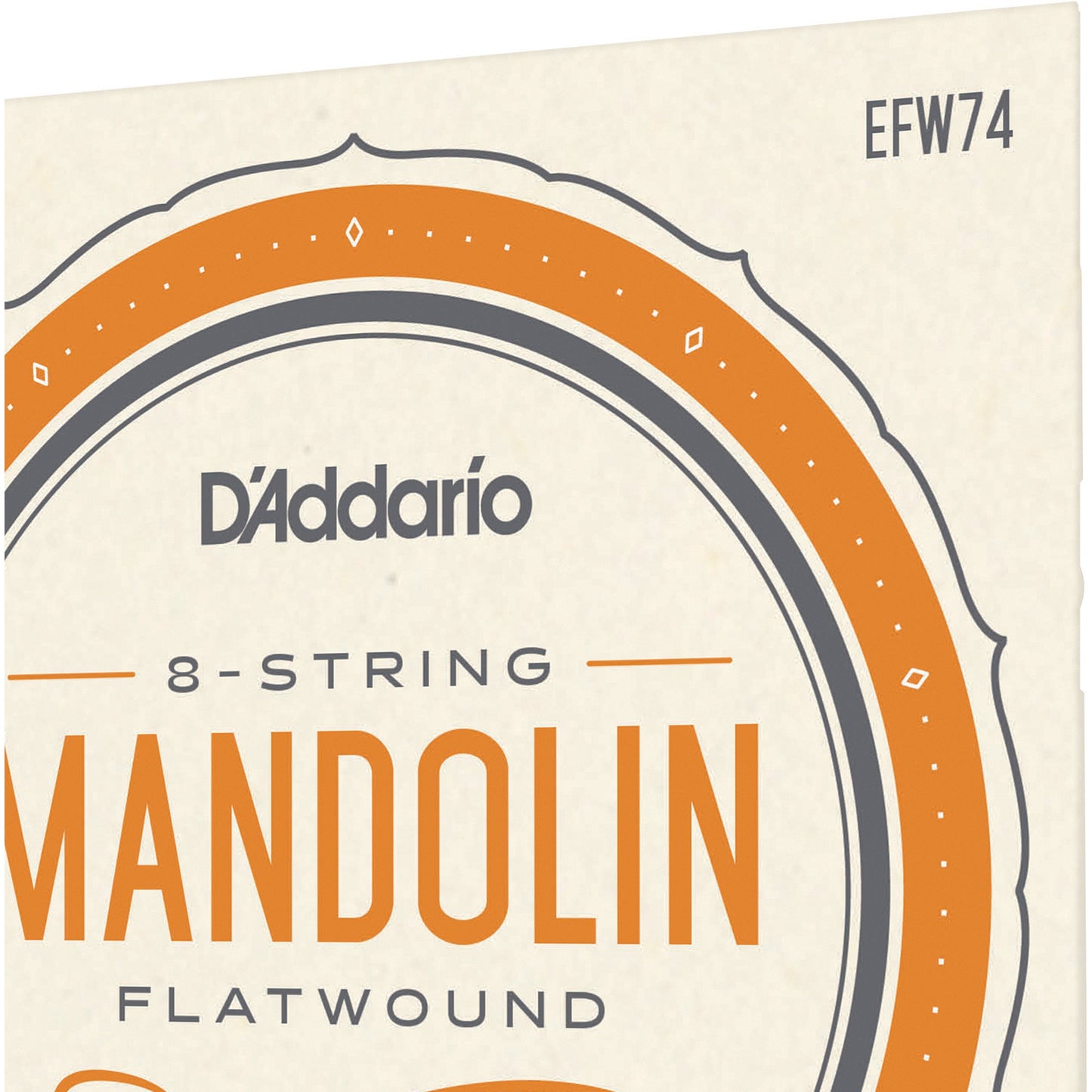 D'Addario EFW74 Flatwound Mandolin Strings, Stainless Steel, Medium, 11-36