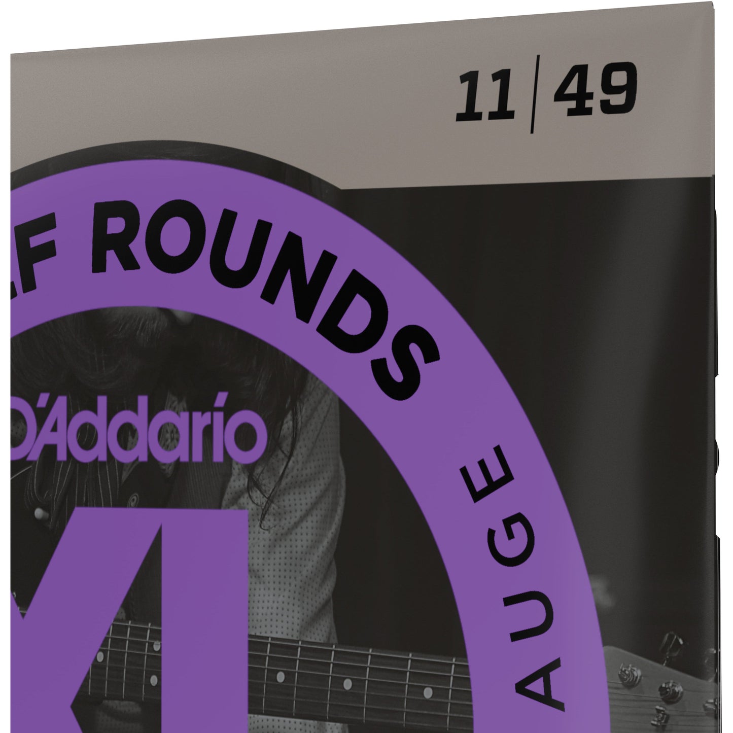 D'Addario EHR370 Half Round Electric Guitar Strings, Medium, 11-49