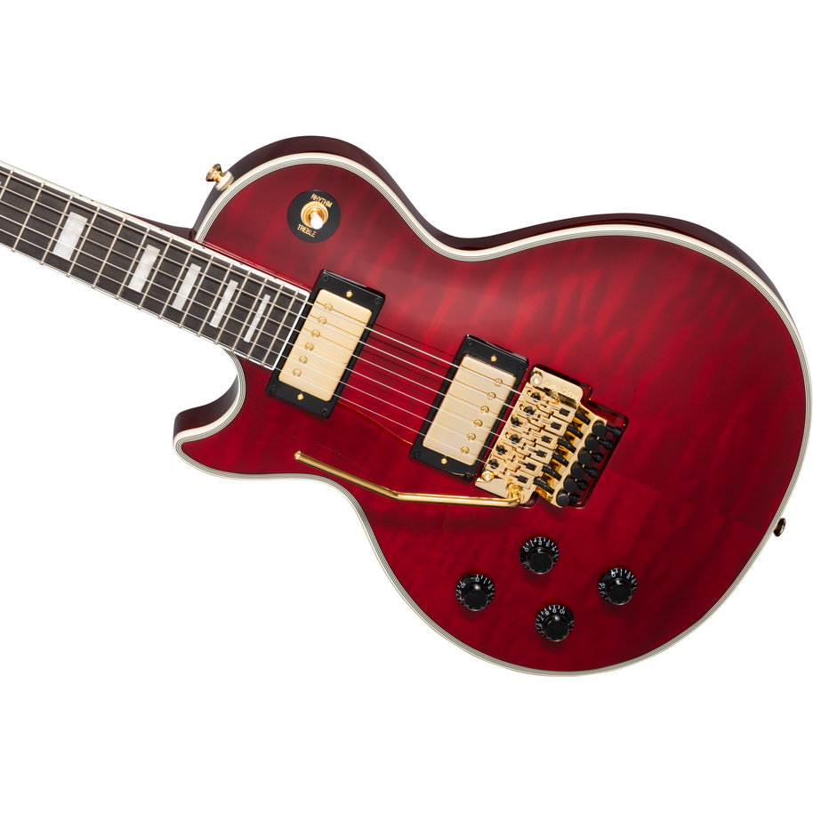 Epiphone Alex Lifeson Les Paul Custom Axcess Quilt Ruby (Including Hard Case) (Left Handed)