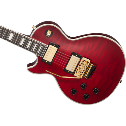 Epiphone Alex Lifeson Les Paul Custom Axcess Quilt Ruby (Including Hard Case) (Left Handed)