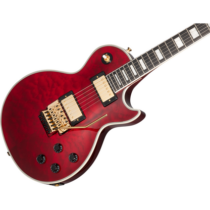 Epiphone Alex Lifeson Les Paul Custom Axcess Quilt Ruby (Including Hard Case)