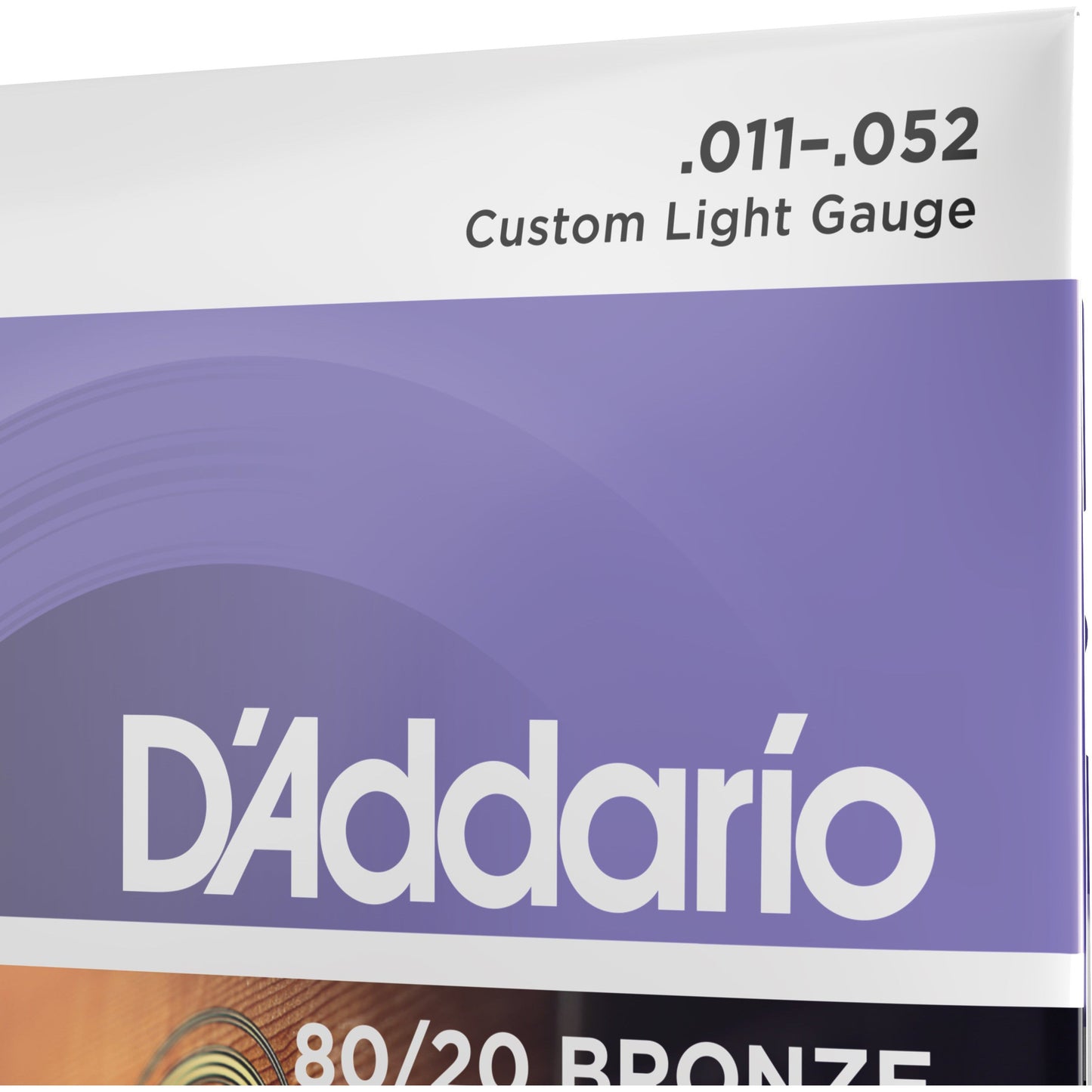 D'Addario EJ13 80/20 Bronze Acoustic Guitar Strings, Custom Light, 11-52